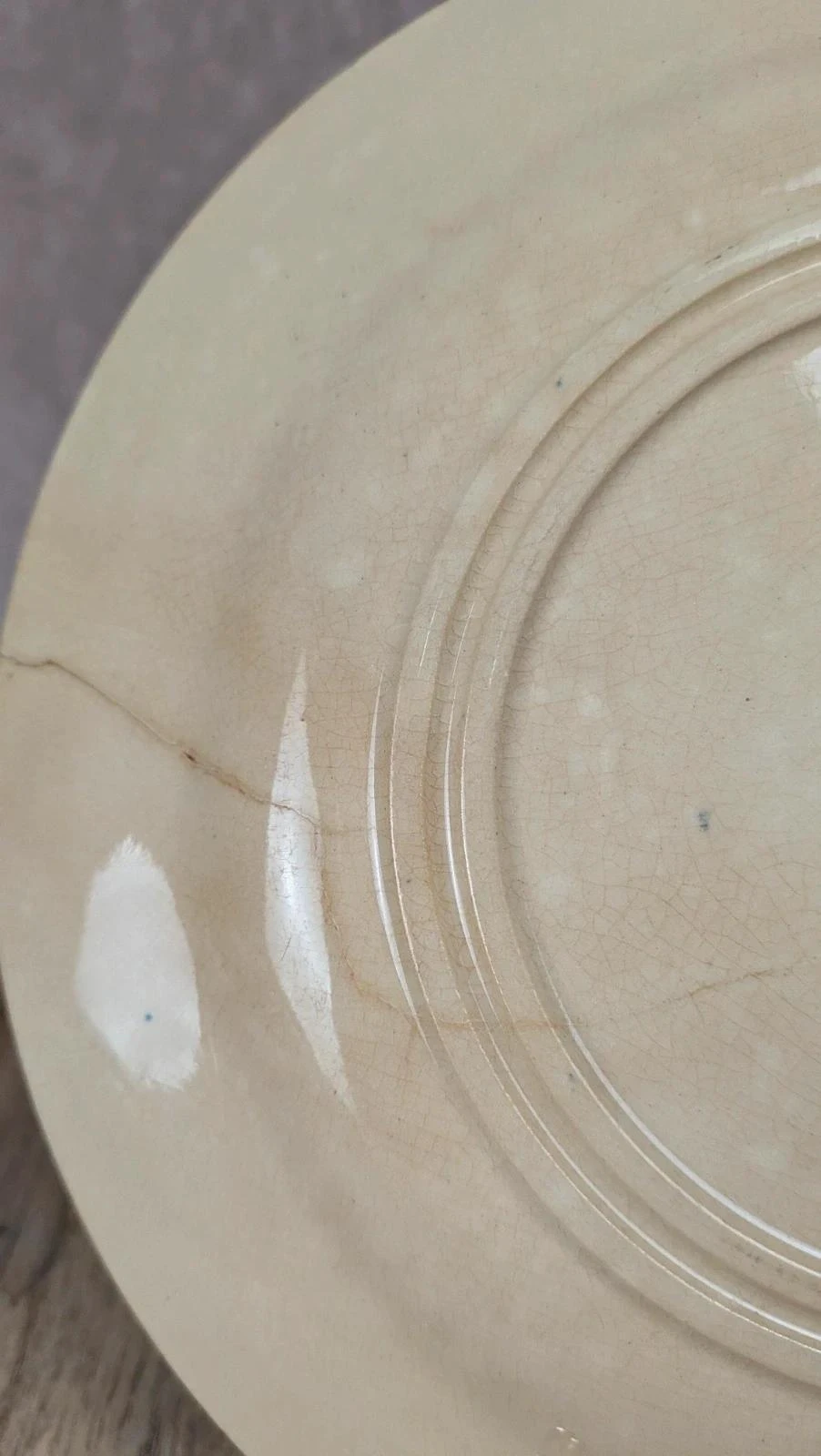 Assiette ancienne Terre de Fer Vieillard & Cie Bordeaux modèle Clématite – photo 6